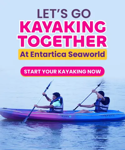 Kayak ride at entartica seaworld